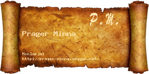 Prager Minna névjegykártya